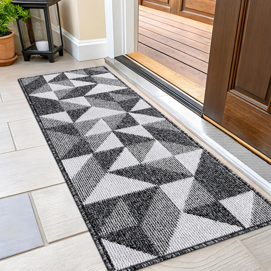 OLANLY Indoor Door Mat 47x20, Chic Geometric Design for Home