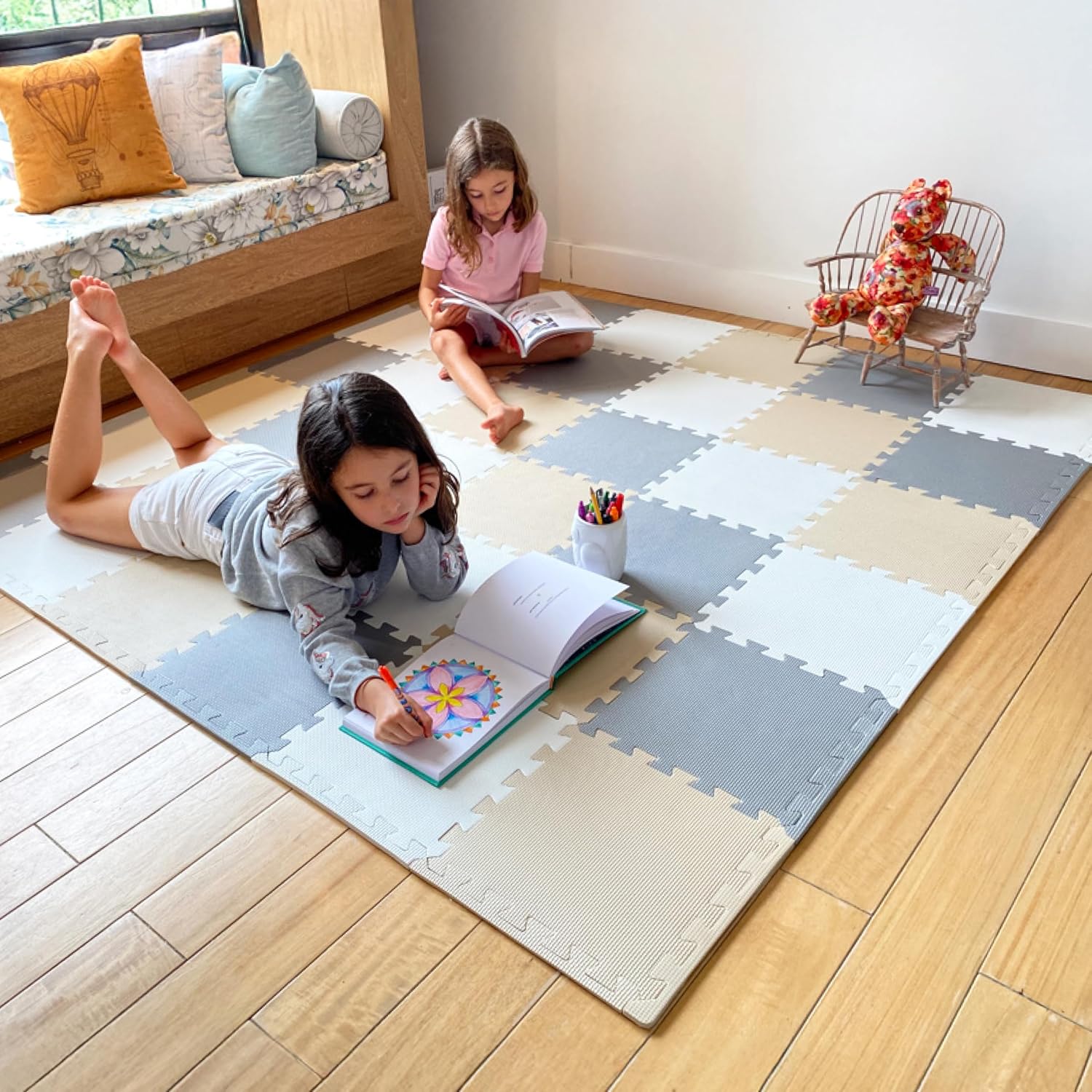 MioTetto Baby Play Mat - Soft Foam Floor Tiles for Kids Safety