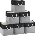 Fabric Cubes Storage Basket 6 Pack 11x11 in Foldable Cube Bins