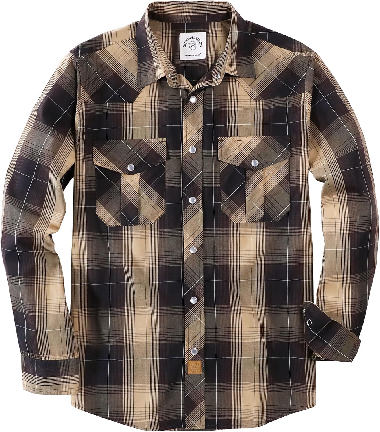 Dubinik Pearl Snap Shirts for Men: Vintage Casual Plaid Style