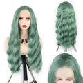 Mint Green Lace Front Loose Wave Wig - Heat Resistant Natural Hairline