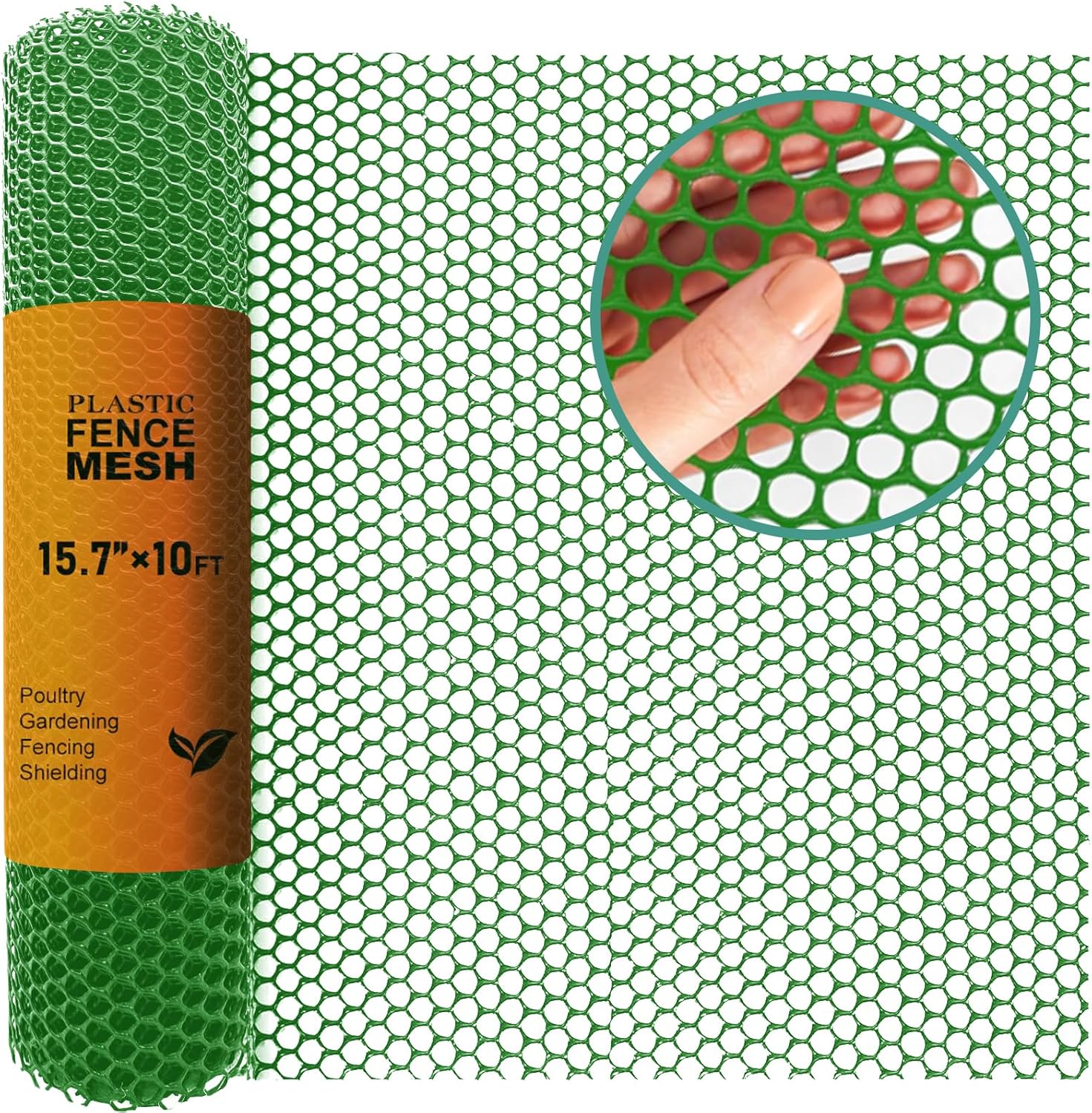 SKWIRRLE Heavy-Duty Chicken Fence - Green 15.7IN x 33FT