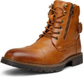 Men's Motorcycle Combat Boots for Men - Lace Up Ankle Dress Boots