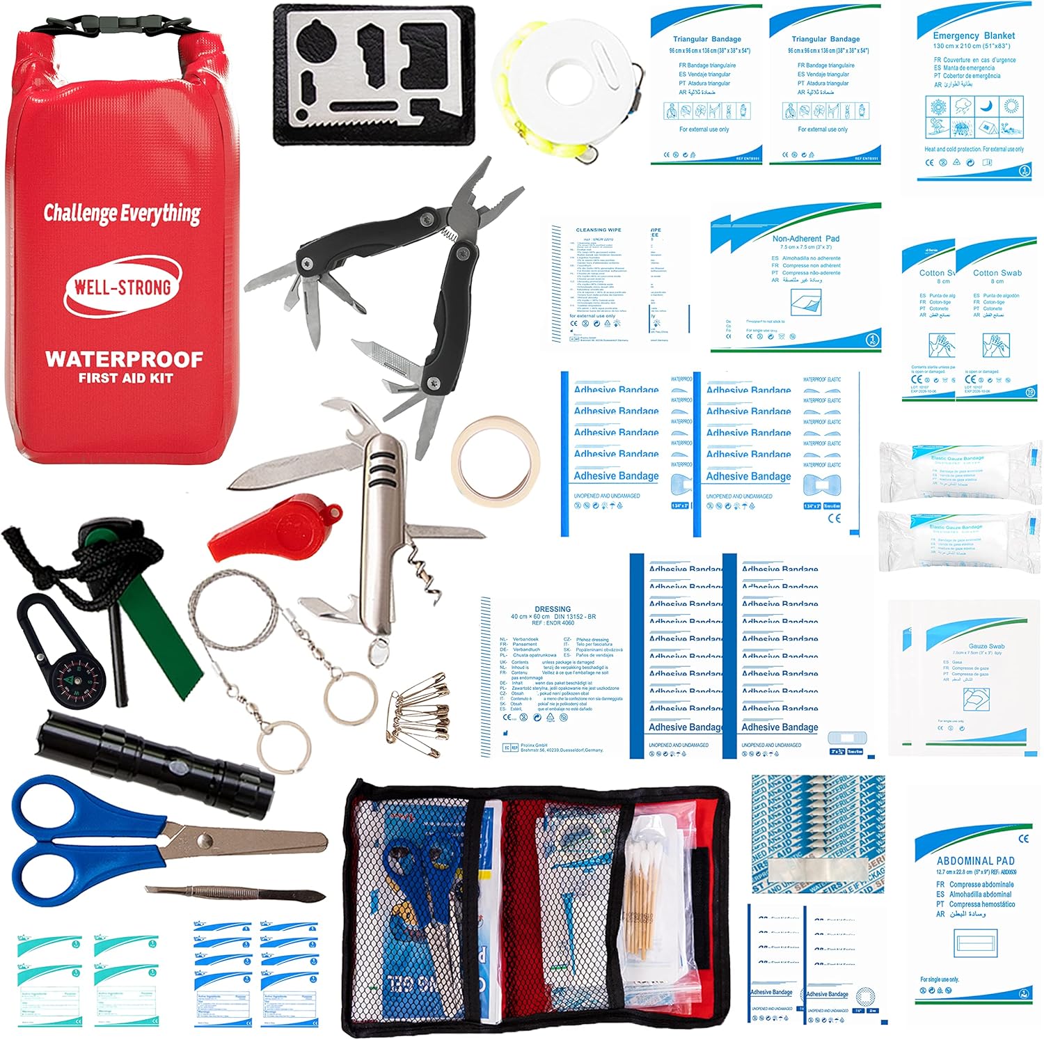 Boat First Aid Kit with Survival Tools for Outdoor Adventures