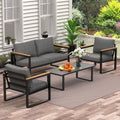 Patio Furniture Set 4 Pieces Outdoor Conversation Set - Comfortable