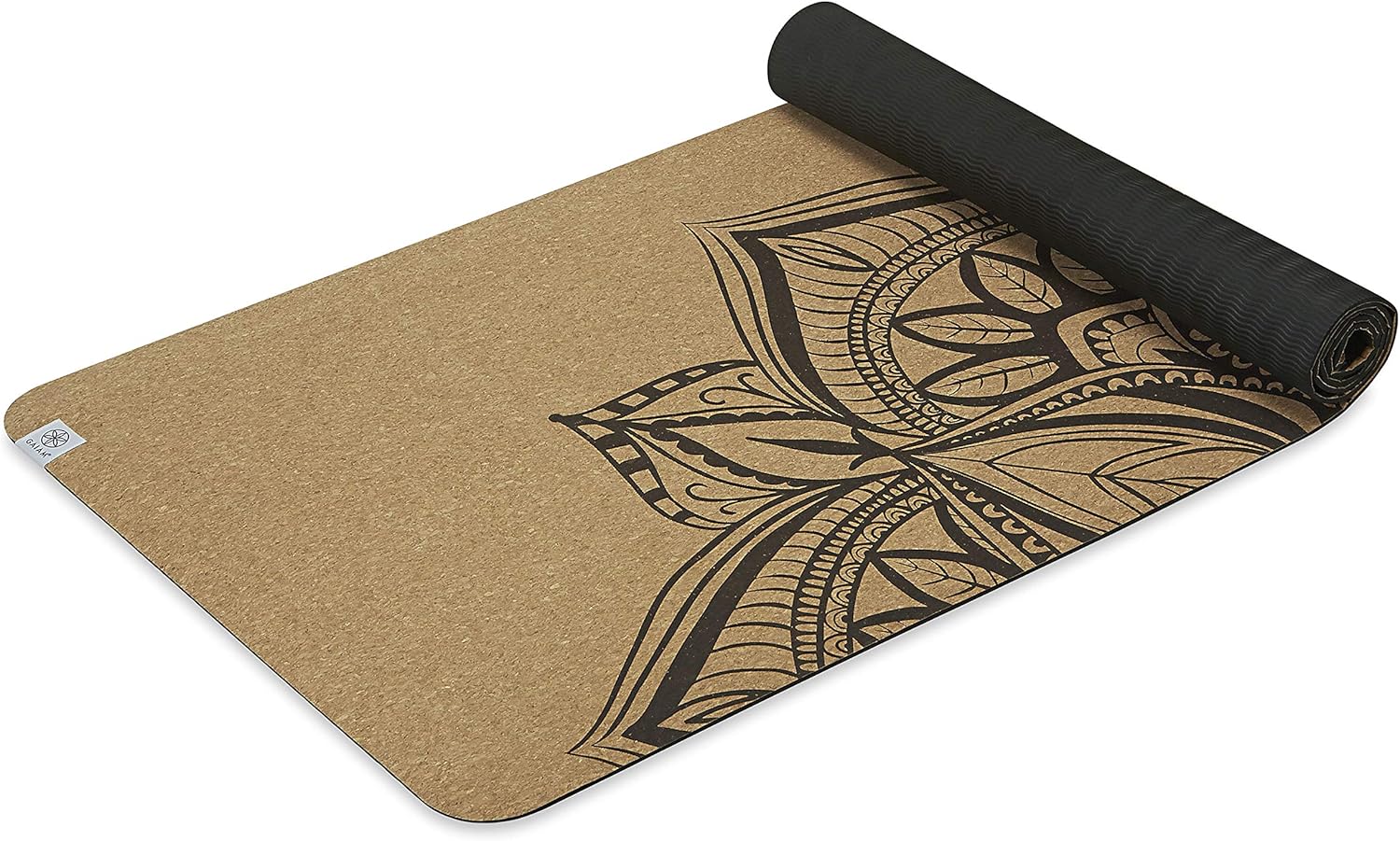 Gaiam Cork Yoga Mat | Sweat-Resistant & Non-Slip | Ideal for Hot Yoga | 68x24x5mm