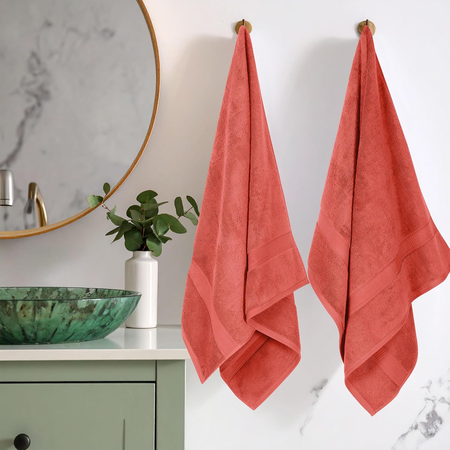 Superior Egyptian Cotton Pile Bath Towel Set of 2 for Luxury