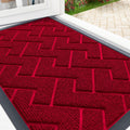 Front Door Mat Indoor Outdoor Brick-Pattern - Low-Profile, Waterproof