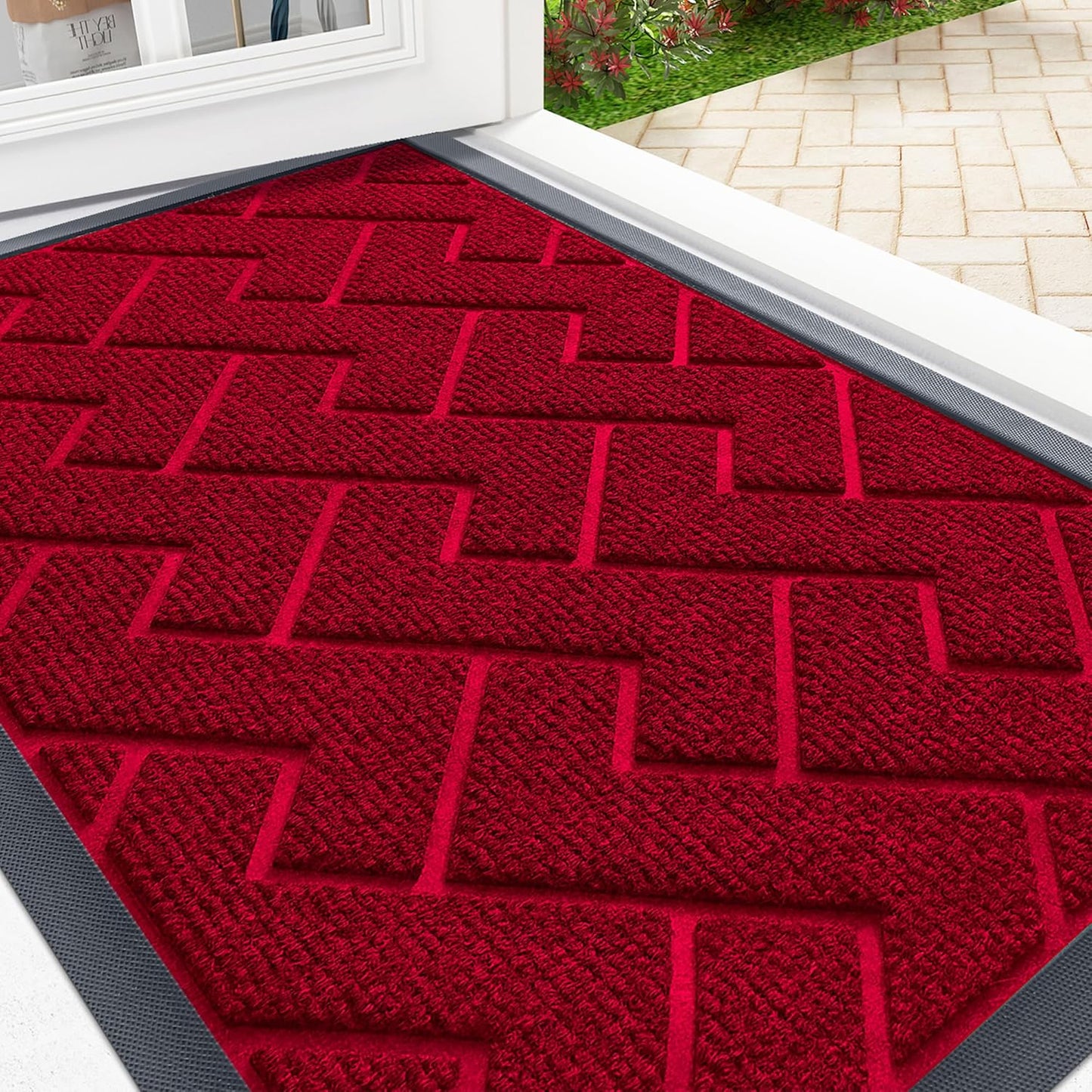 OLANLY Waterproof All-Season Welcome Doormat for Entryways