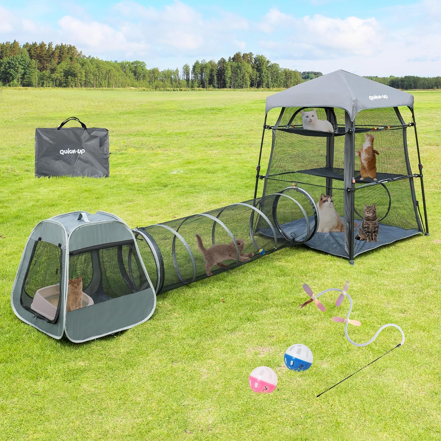 Quick-Up XL Cat Enclosure: 3-in-1 Tower & Tent