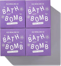 French Lavender Bath Bomb Set of 4 - Soothing Spa Fizz