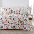King Size Christmas Quilt Set with Shams - Reversible Holiday