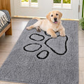Smiry muddy paw door mat - absorbent chenille rug for pet owners