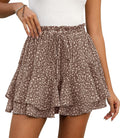 Shorts for Women Summer Casual Chiffon Skorts - Ruffle Tennis Mini