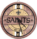FOCO NFL Unisex-Adult Wooden Barrel Wall Clock - Team Wall Decor