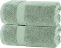 White Classic 35x70 Luxury Bath Sheets 2 Pack - 650 GSM Cotton