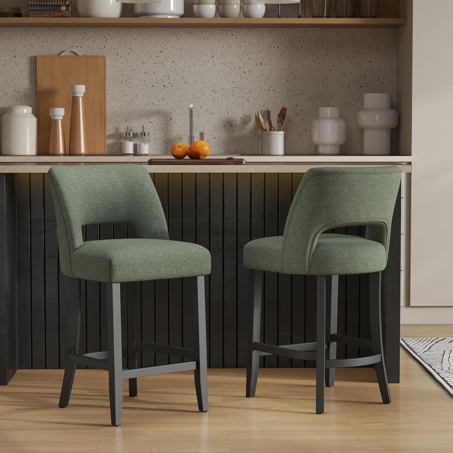 VKNOW Bar Stools Set of 2 for Kitchen Island Dining Room