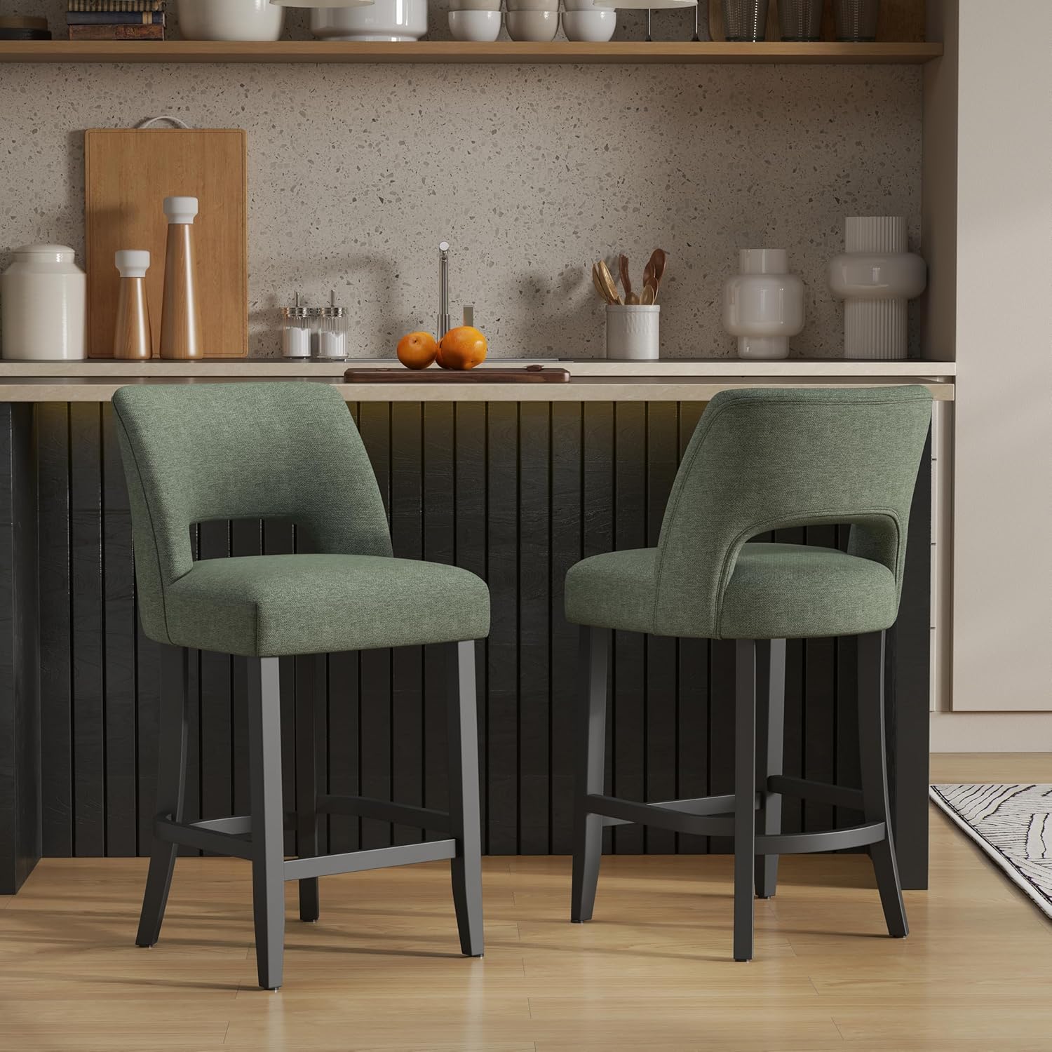 VKNOW Bar Stools Set of 2 for Kitchen Island Dining Room