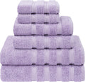 Lilac Turkish Luxury 6 Piece Towel Set - 600 GSM Soft Cotton
