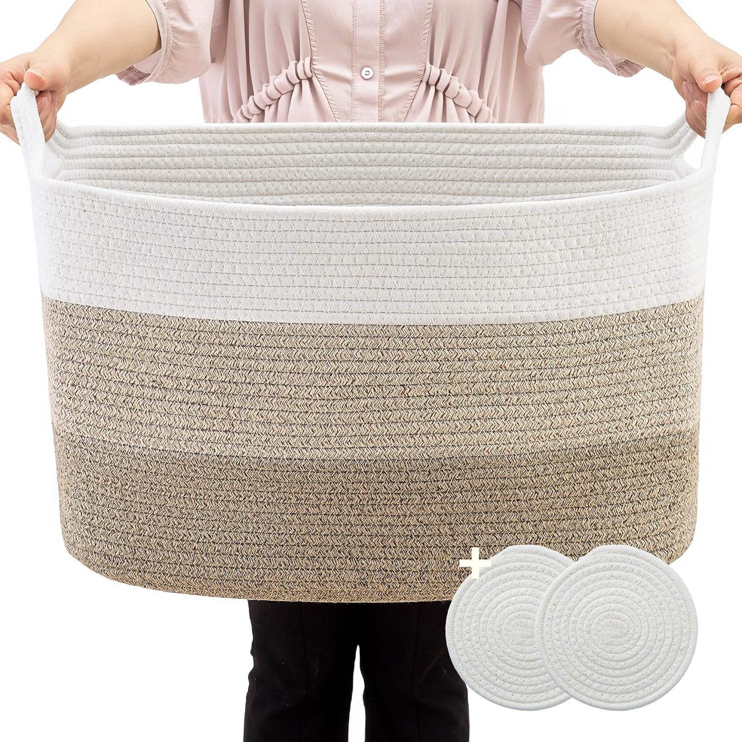 Extra XXXLarge Blanket Basket for Laundry and Toy Storage