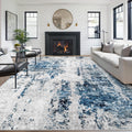Abstract Living Room Area Rug, Soft Washable Non-Slip Carpet