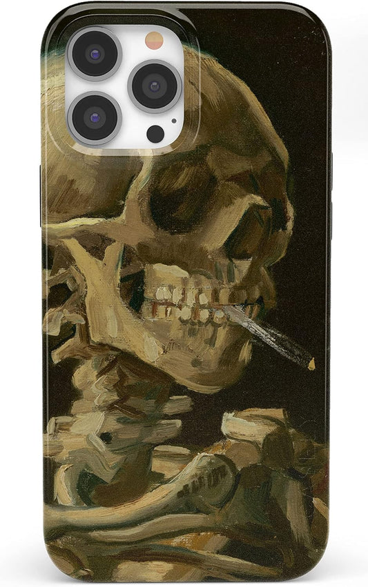 Casely iPhone 13 Pro Case with Van Gogh Skull Design for Style