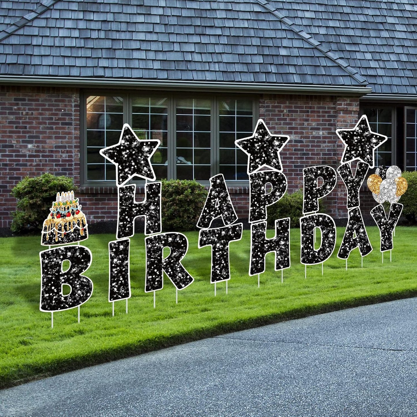 Happy Birthday Yard Signs Set for Outdoor Party Decor