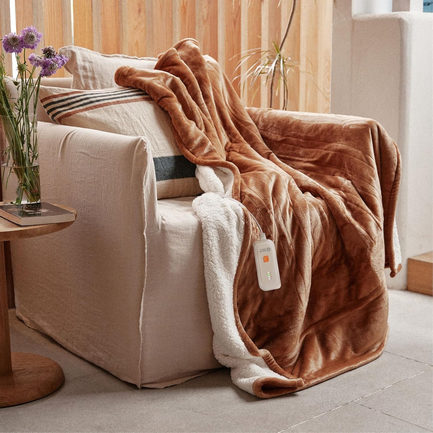 GOTCOZY Heated Blanket Electric Throw - Soft Silky Plush Comfort