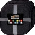 16x16 Black Memory Foam Chair Cushions Set of 4 - Slip Resistant Pads