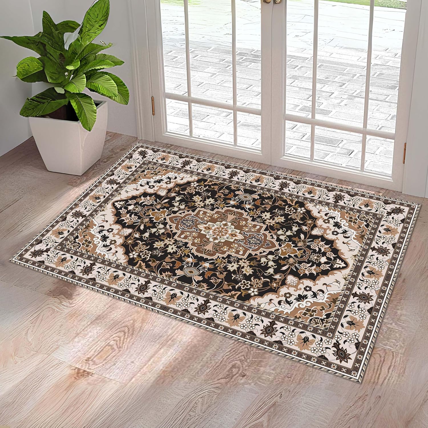 Washable Entryway Rug 3x5 | Non Slip Rug for Home Safety