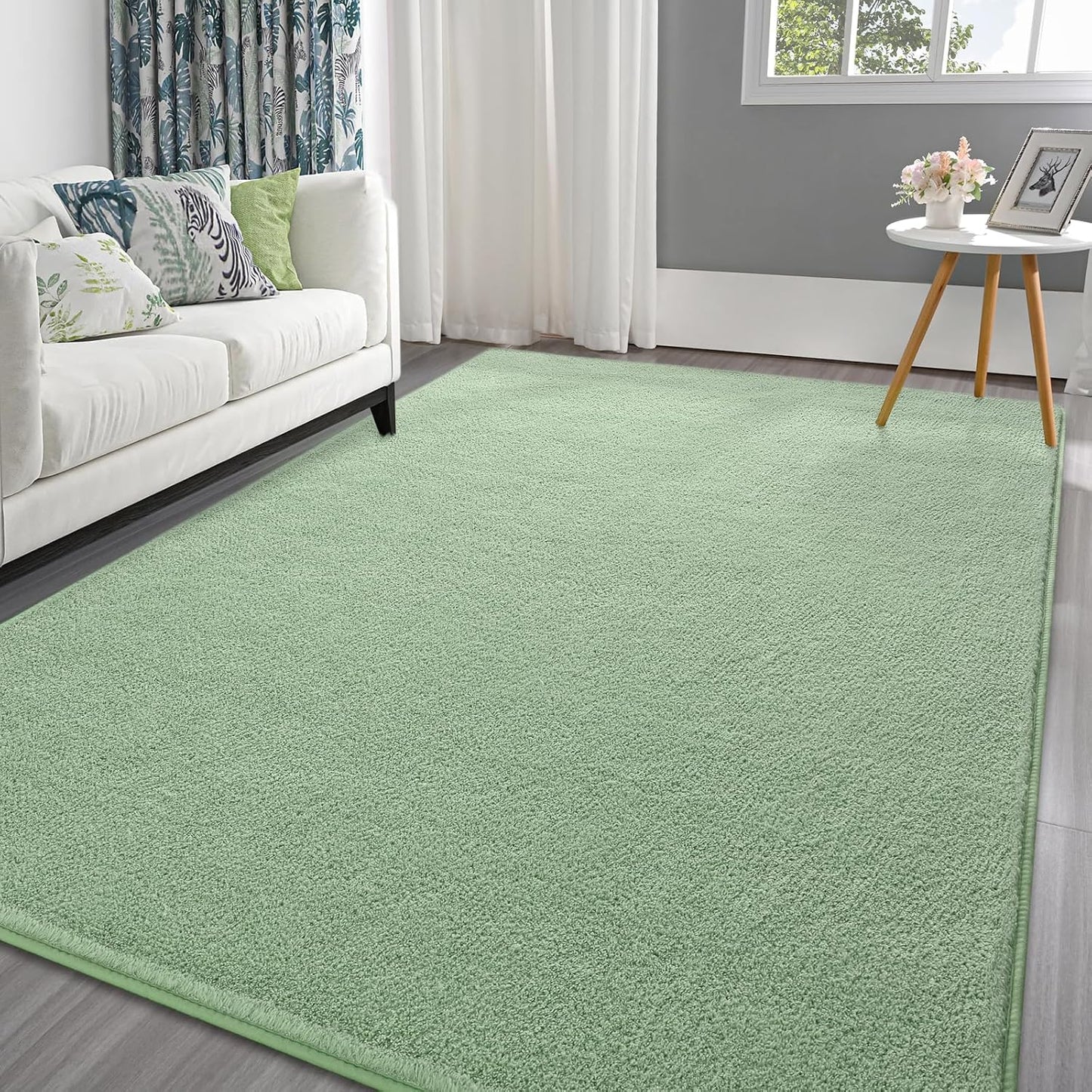 Pettop 6x9 Light Green Thickened Memory-Foam Area Rug Review