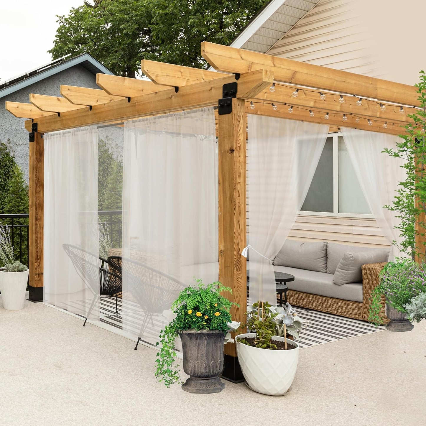 All Weather Outdoor Sheer Patio Curtains for Stylish Spaces
