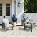 HOOOWOOO Patio Furniture Set 2-Piece Bistro Chairs - Deep, Comfy High