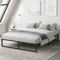 Richwanone 14 in Queen Metal Platform Bed Frame - Sturdy, No Box