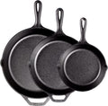 Lodge Pre-Seasoned Cast Iron Skillet Set - 3 Piece Cookware Set