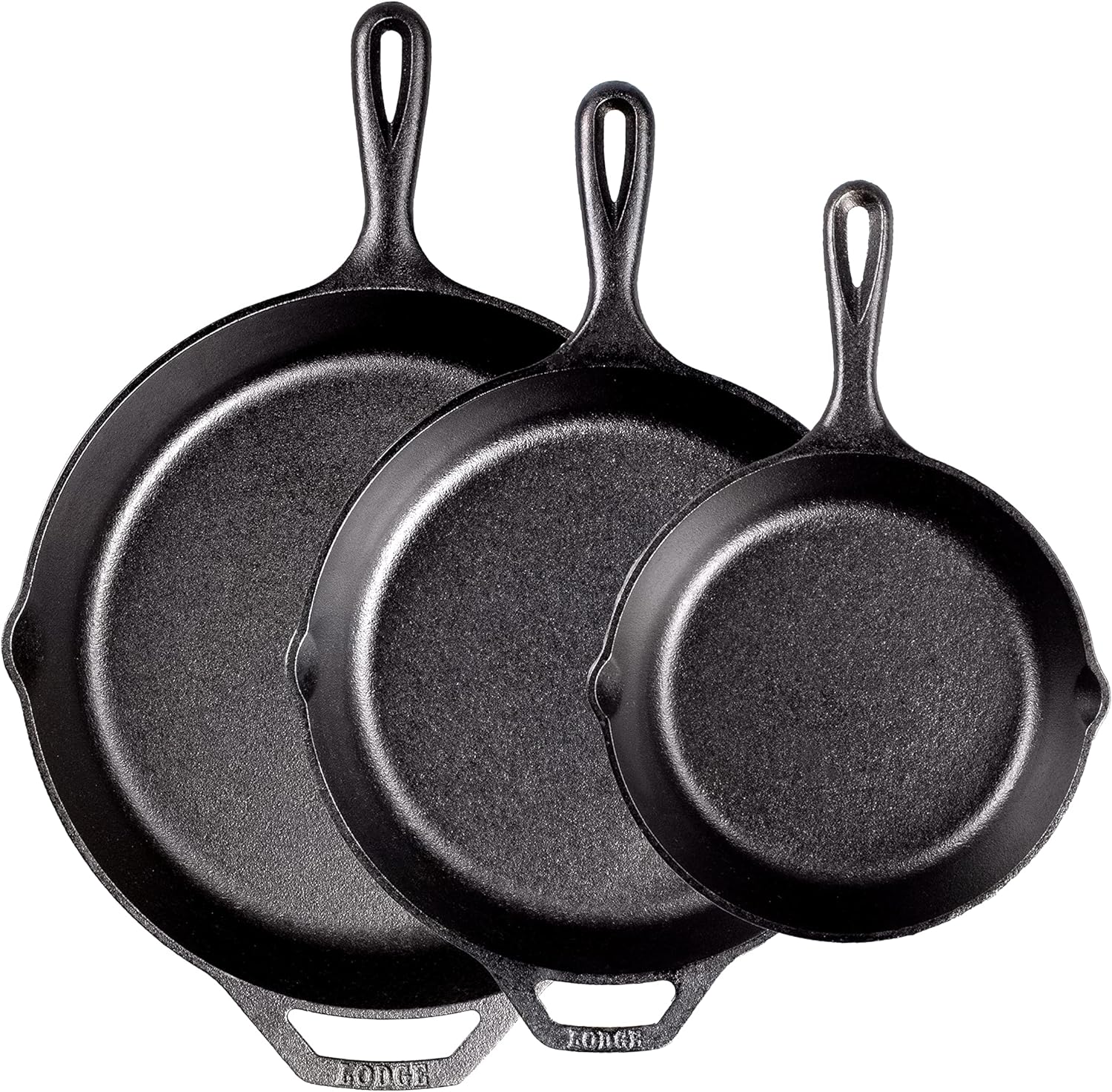 Lodge Pre-Seasoned Cast Iron Skillet Set for Versatile Cooking