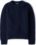 Boys Long Sleeve Crew Neck Pullover Sweater - Soft, Casual Fall Staple