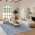 Versatile Indoor/Outdoor Denim Blue 6 ft x 9 ft Area Rug - Easy Clean