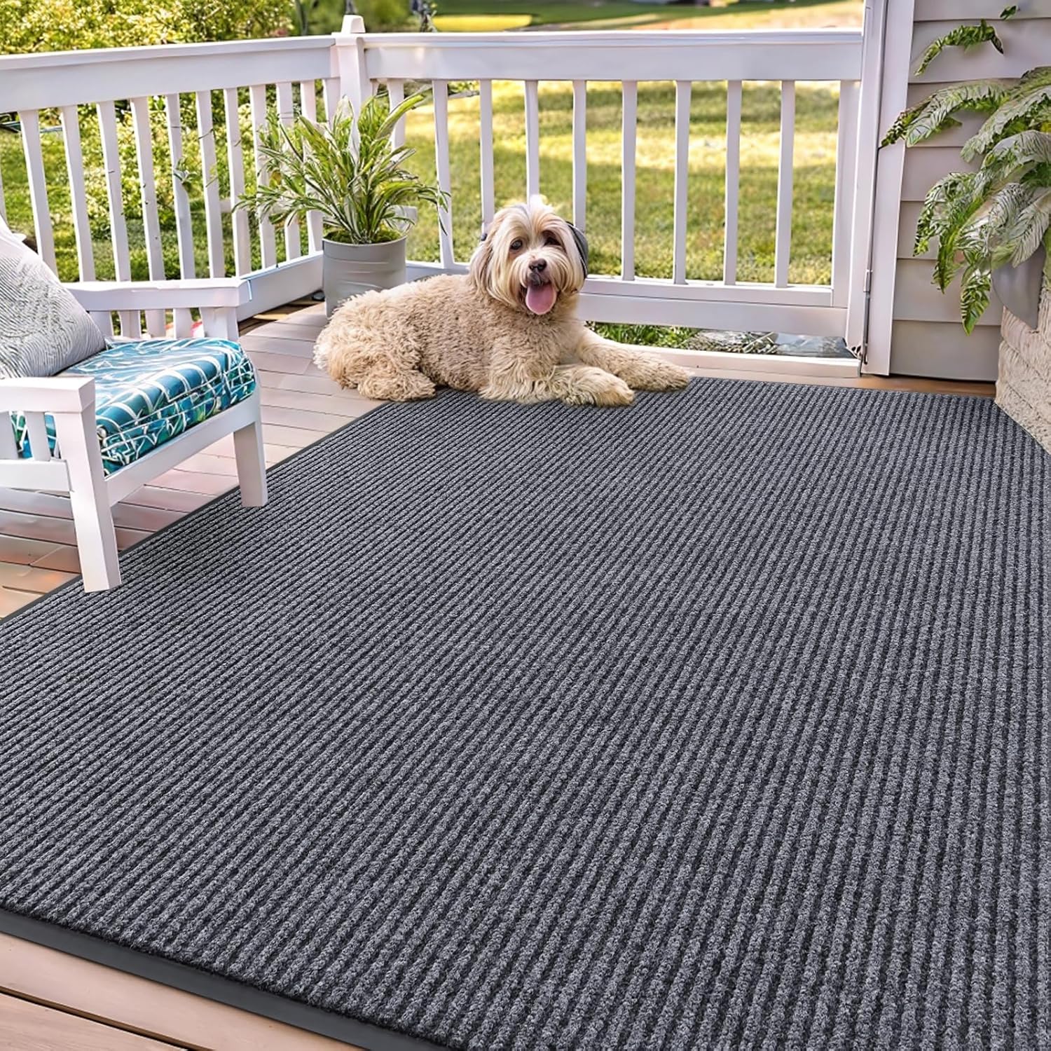 OLANLY Waterproof Heavy Duty Doormat for Indoor Outdoor Use