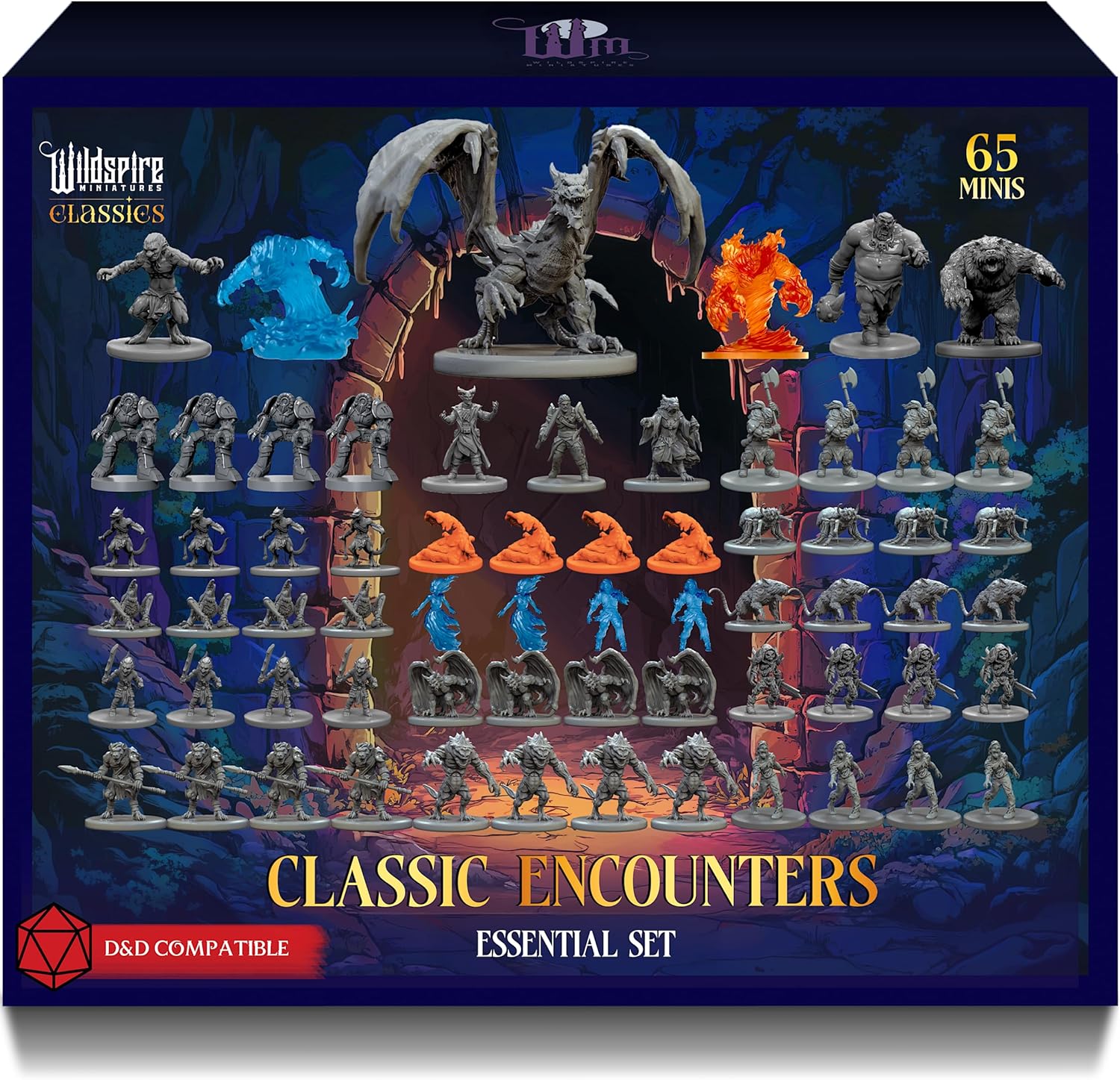 Classic Encounters Essential Set - 65 Iconic DND Miniatures