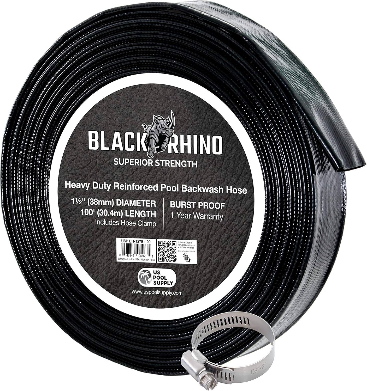 Premium 1 1/2 Inch Backwash Hose for Pool Maintenance Needs