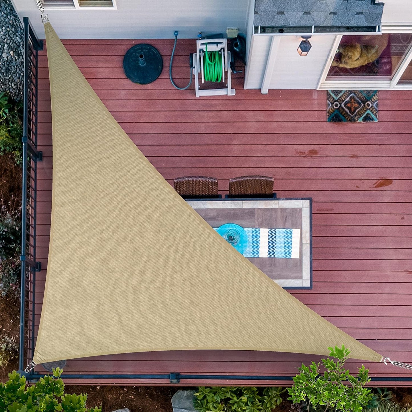 ShadeMart 20ft x 20ft Triangle Sun Shade Sail for Outdoor Use