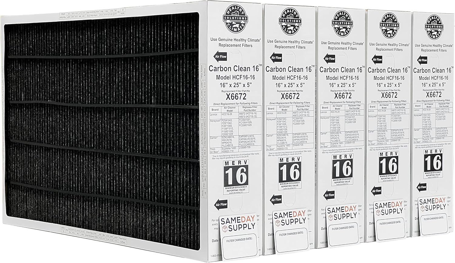 Lennox Healthy Climate X6672 MERV 16 Filter Bundle with Reminder
