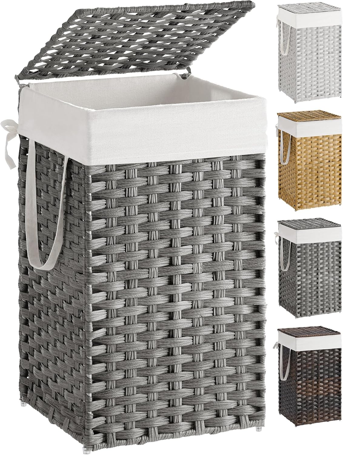 SONGMICS Laundry Hamper with Lid for Stylish Laundry Storage