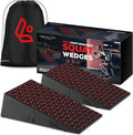 Blaze Red Squat Wedge Block Pair - 17 Heel Elevation for Squats
