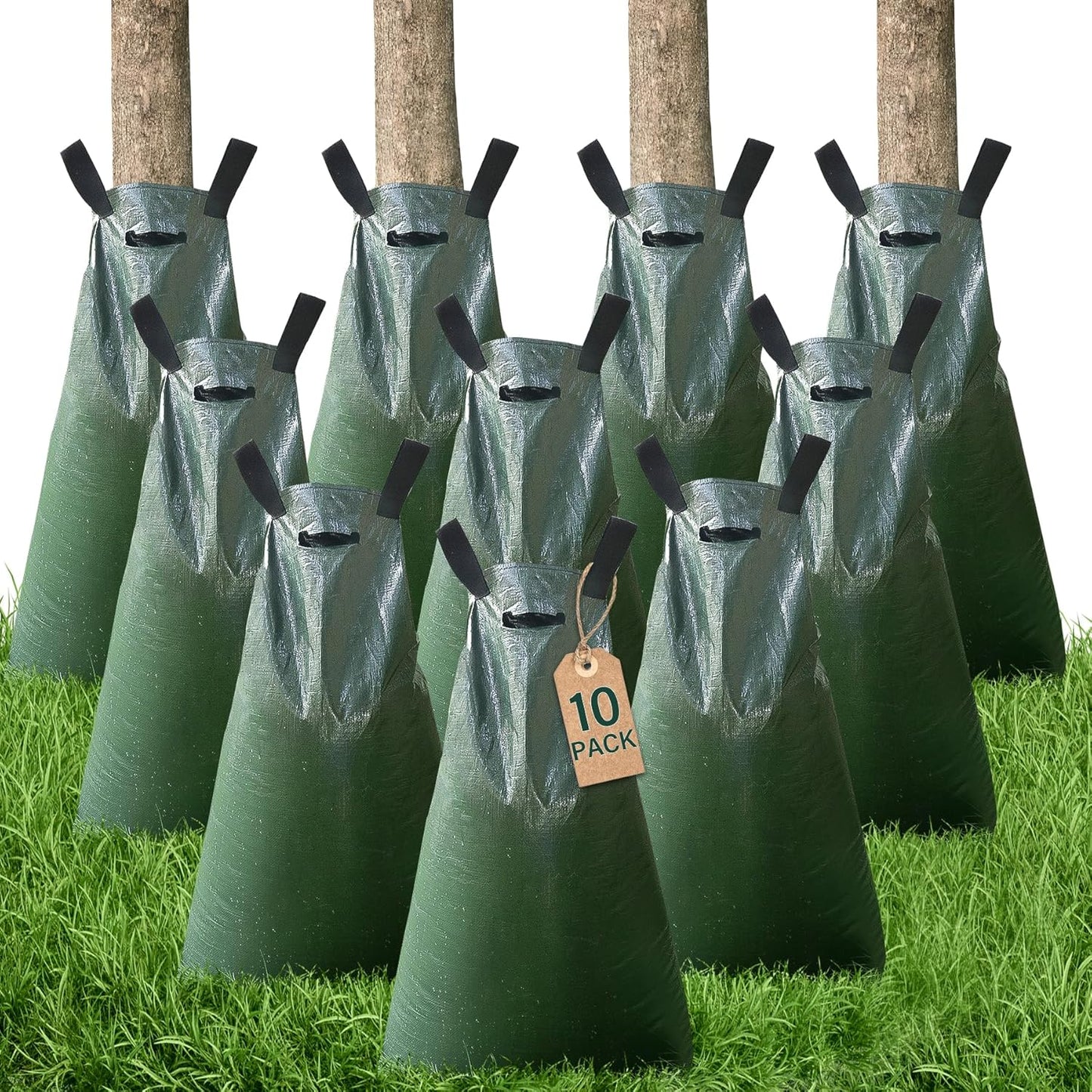 10 Pack Tree Watering Bags for Deep Root Targeting and Efficiency