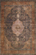 Loloi Loren LQ-02 Plum/Multi 5ft x 7ft Area Rug - Vintage Look