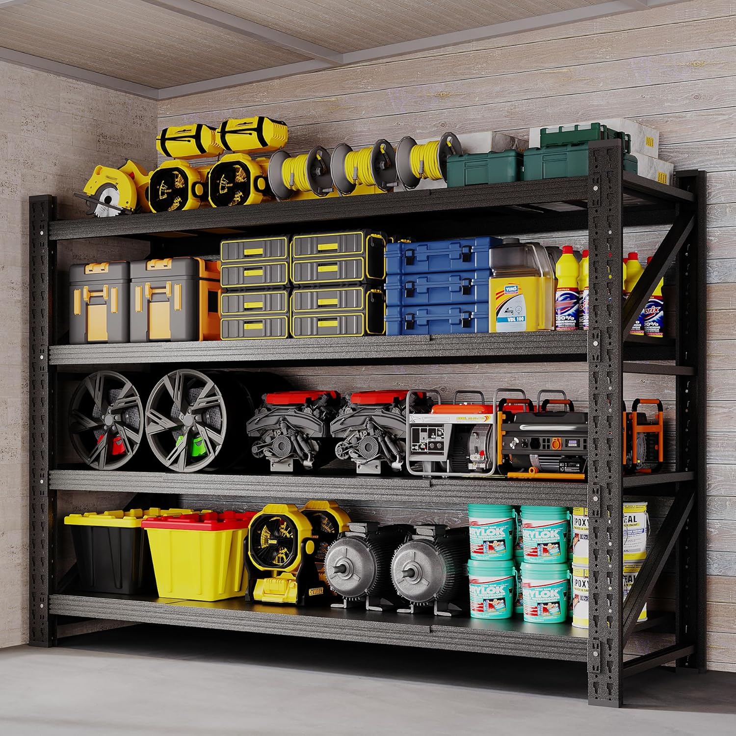 60in W Heavy Duty Garage Shelves for Industrial Storage Needs
