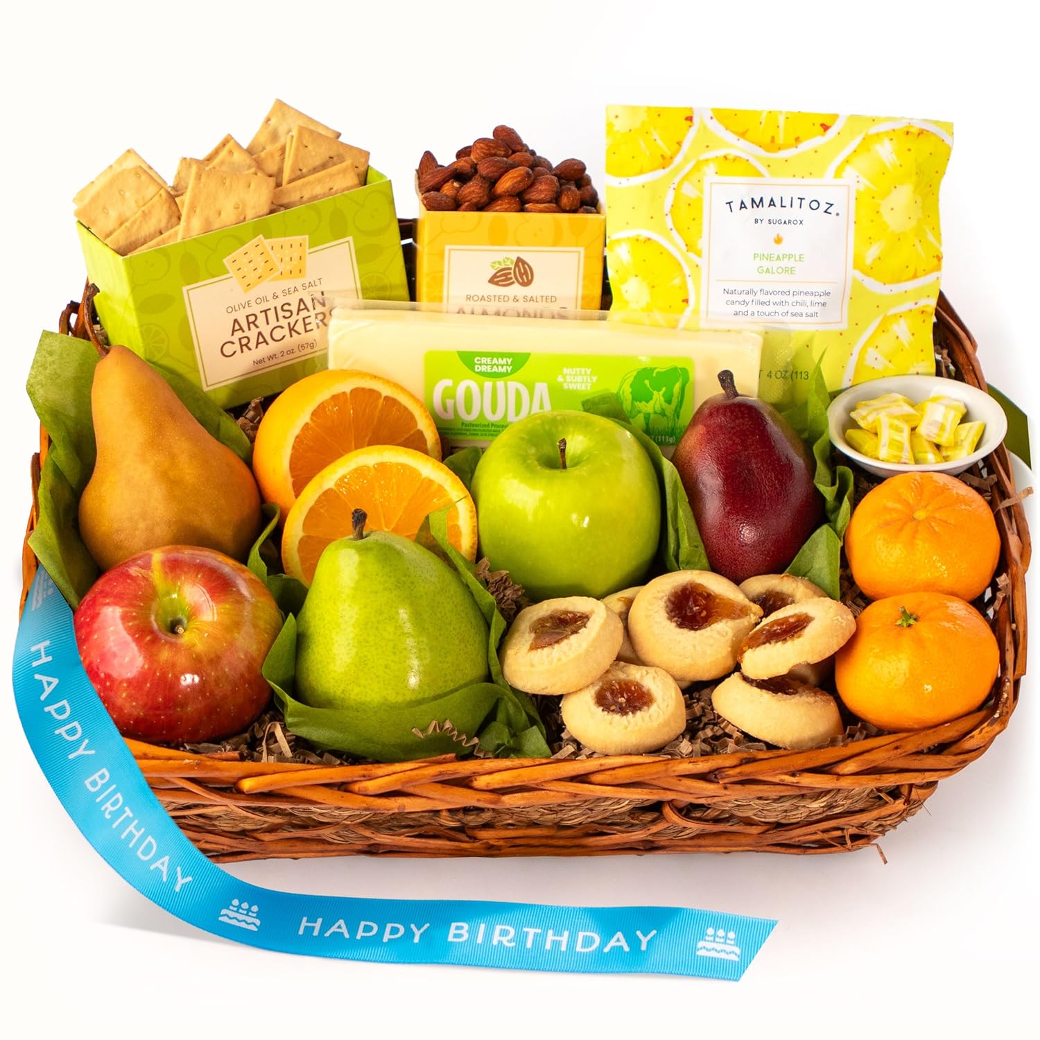 Happy Birthday Classic Deluxe Fruit Basket for Special Occasions