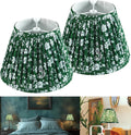 9 Inch Farmhouse Pleated Lamp Shades Set of 2 for Home Decor